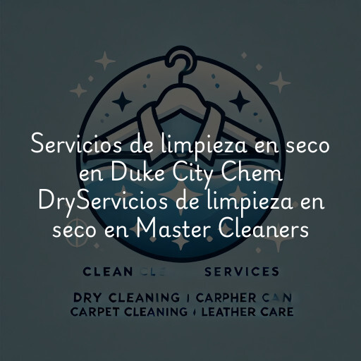 Servicios de limpieza en seco en