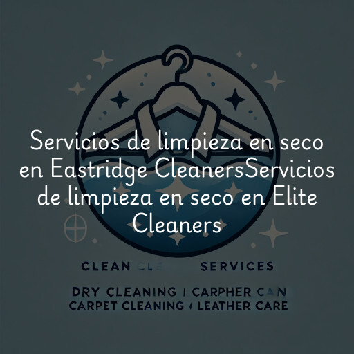 Servicios de limpieza en seco en