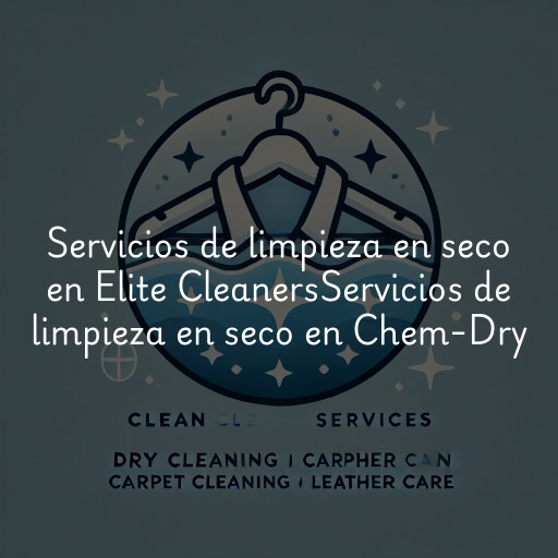 Servicios de limpieza en seco en