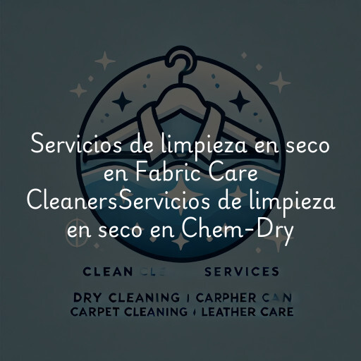 Servicios de limpieza en seco en