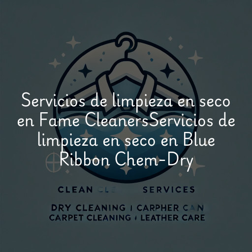 Servicios de limpieza en seco en