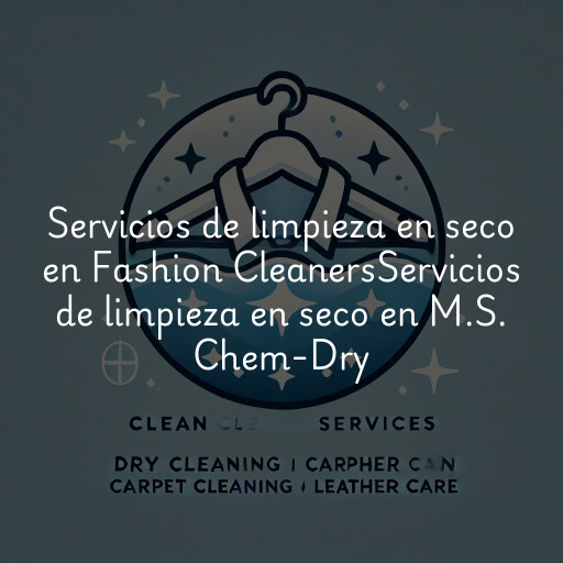 Servicios de limpieza en seco en