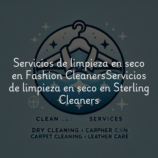 Servicios de limpieza en seco en