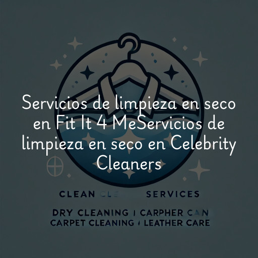 Servicios de limpieza en seco en