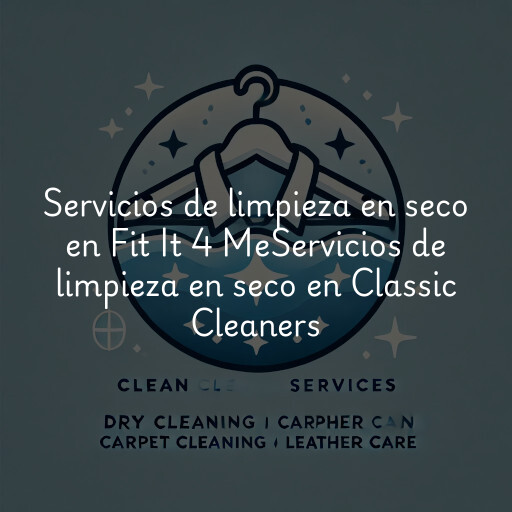 Servicios de limpieza en seco en