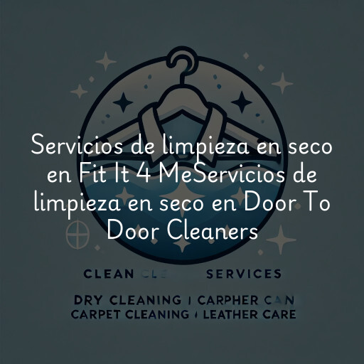 Servicios de limpieza en seco en