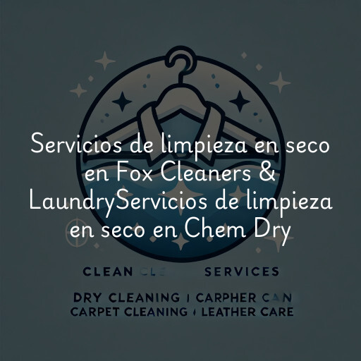 Servicios de limpieza en seco en
