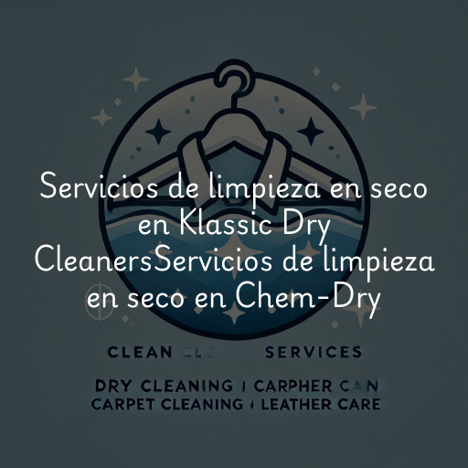 Servicios de limpieza en seco en