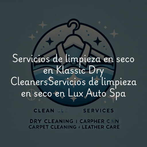Servicios de limpieza en seco en
