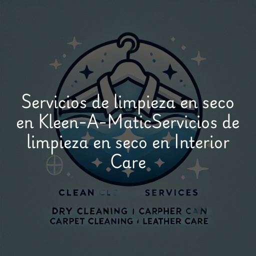 Servicios de limpieza en seco en