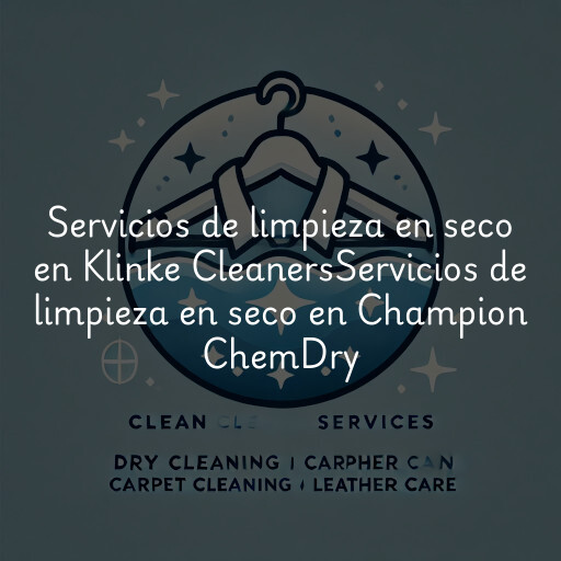 Servicios de limpieza en seco en