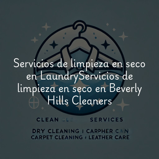 Servicios de limpieza en seco en
