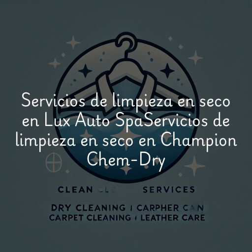 Servicios de limpieza en seco en