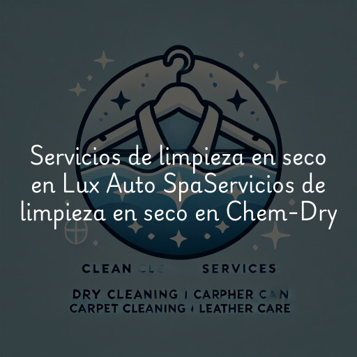 Servicios de limpieza en seco en