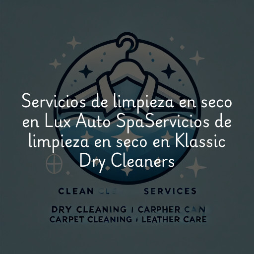 Servicios de limpieza en seco en