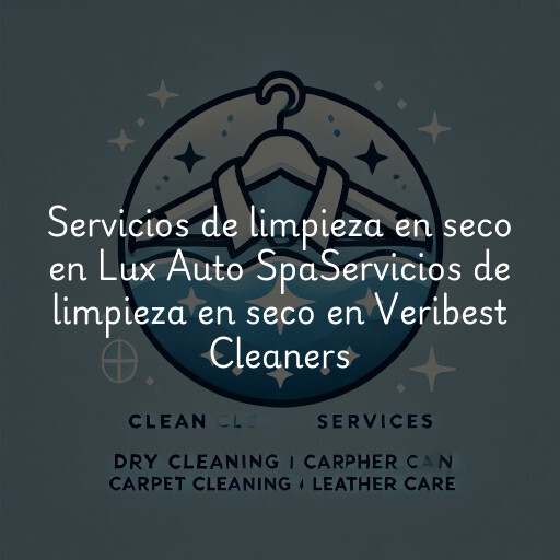 Servicios de limpieza en seco en