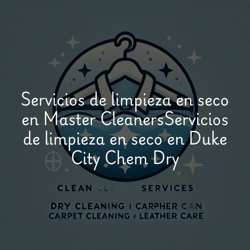 Servicios de limpieza en seco en