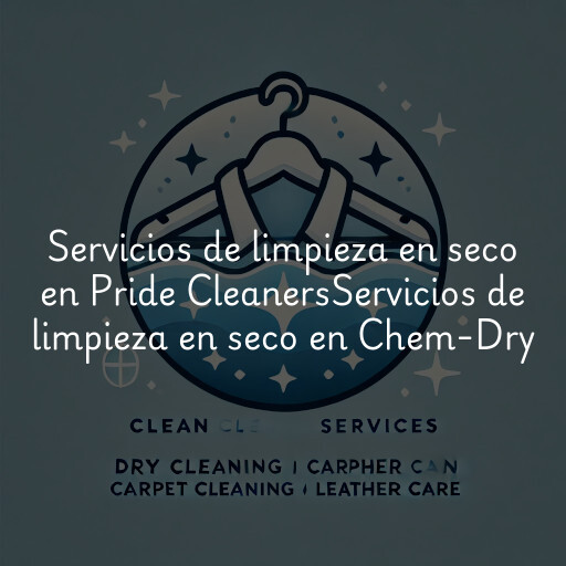 Servicios de limpieza en seco en