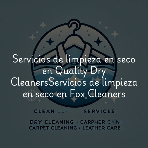 Servicios de limpieza en seco en