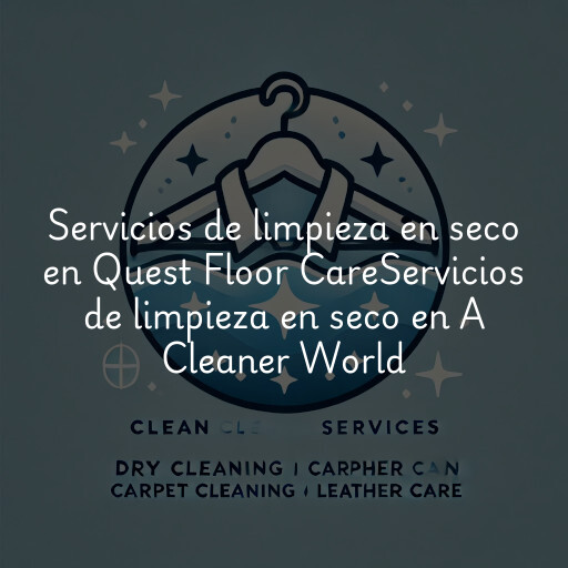 Servicios de limpieza en seco en