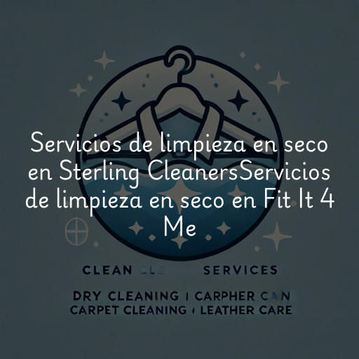 Servicios de limpieza en seco en