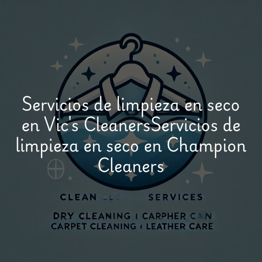 Servicios de limpieza en seco en