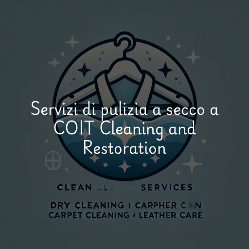 Servizi di pulizia a secco a COIT Cleaning and Restoration