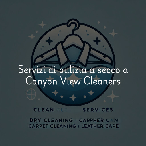 Servizi di pulizia a secco a Canyon View Cleaners