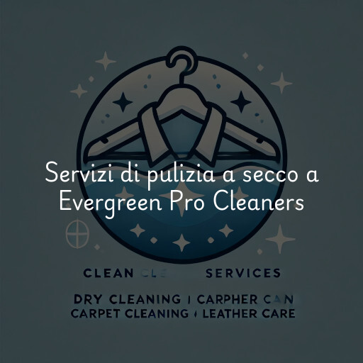 Servizi di pulizia a secco a Evergreen Pro Cleaners