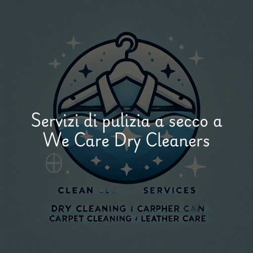 Servizi di pulizia a secco a We Care Dry Cleaners
