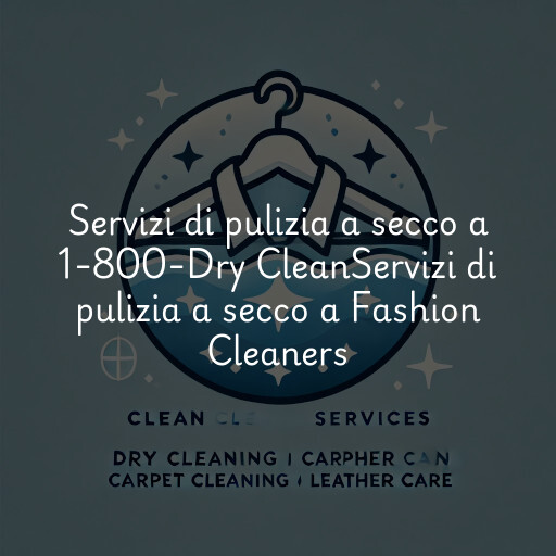 Servizi di pulizia a secco a