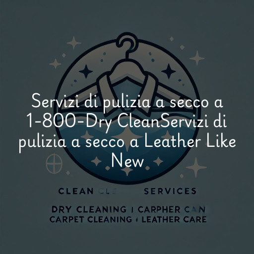 Servizi di pulizia a secco a