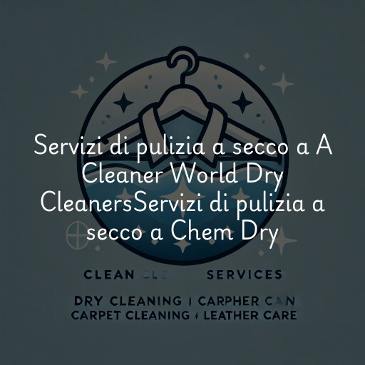 Servizi di pulizia a secco a