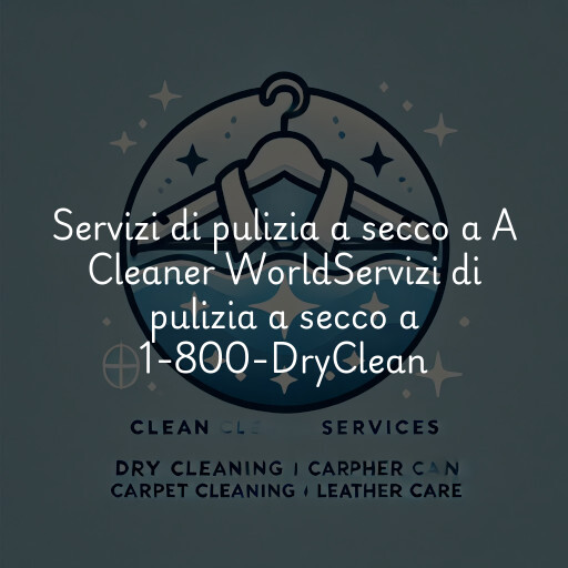 Servizi di pulizia a secco a