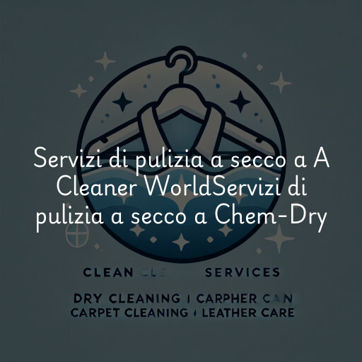 Servizi di pulizia a secco a