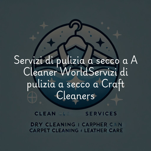 Servizi di pulizia a secco a