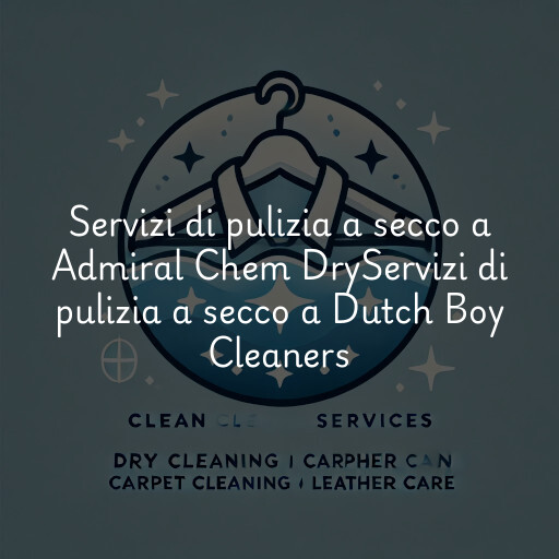 Servizi di pulizia a secco a