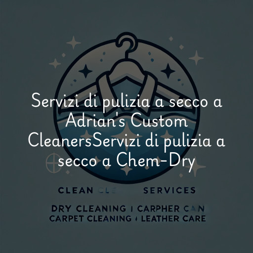 Servizi di pulizia a secco a