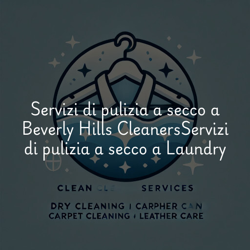 Servizi di pulizia a secco a