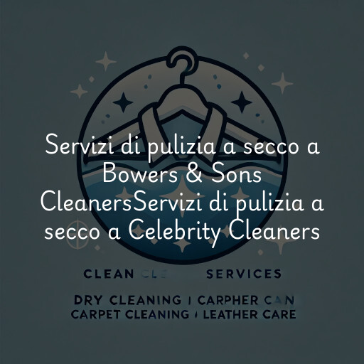 Servizi di pulizia a secco a