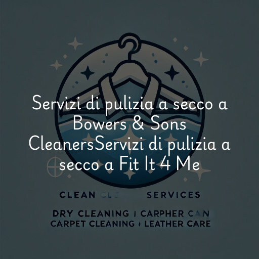Servizi di pulizia a secco a