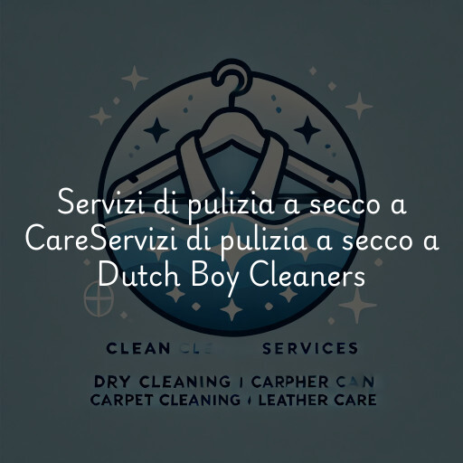 Servizi di pulizia a secco a