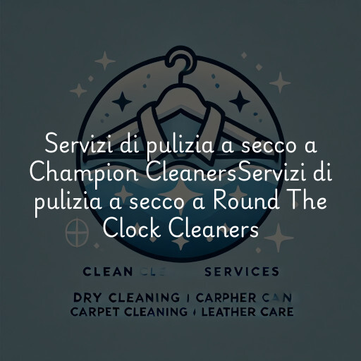 Servizi di pulizia a secco a