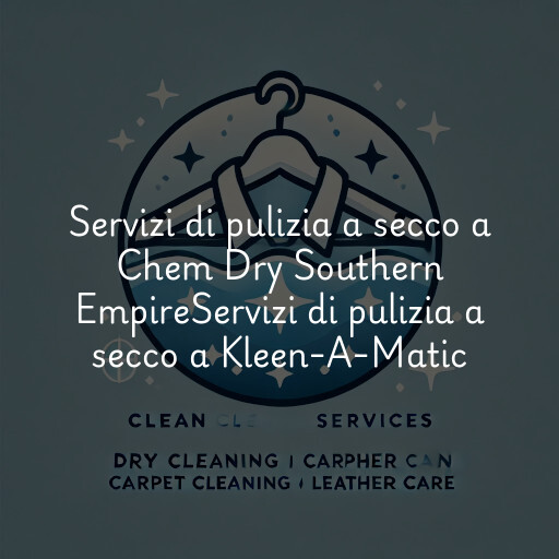 Servizi di pulizia a secco a