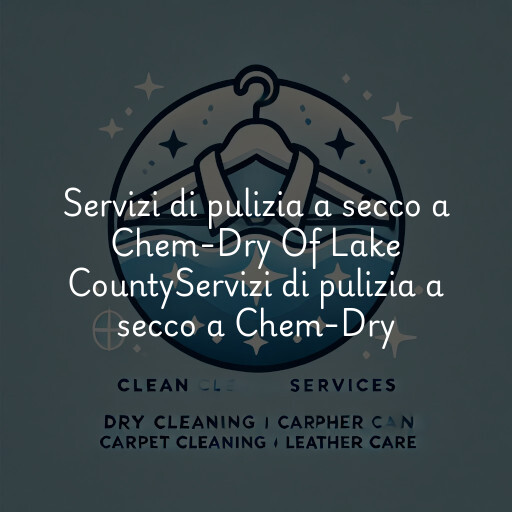 Servizi di pulizia a secco a