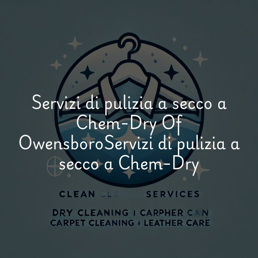 Servizi di pulizia a secco a