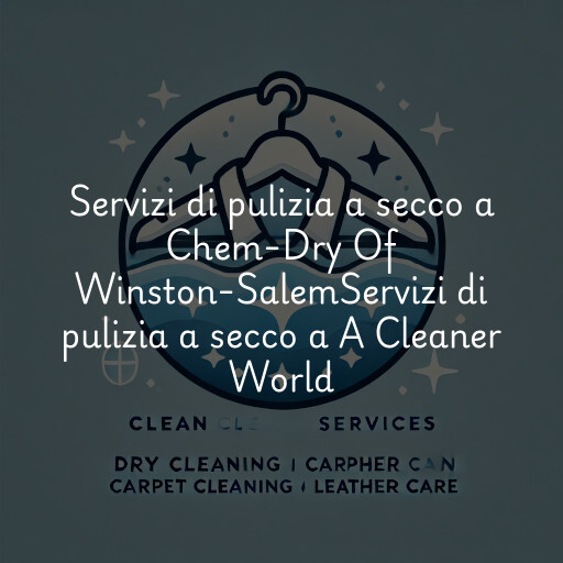 Servizi di pulizia a secco a