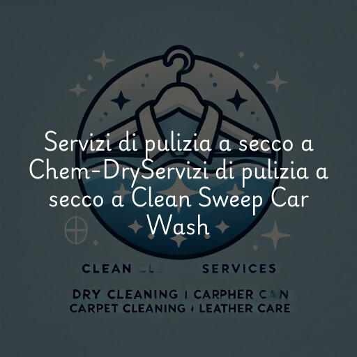 Servizi di pulizia a secco a