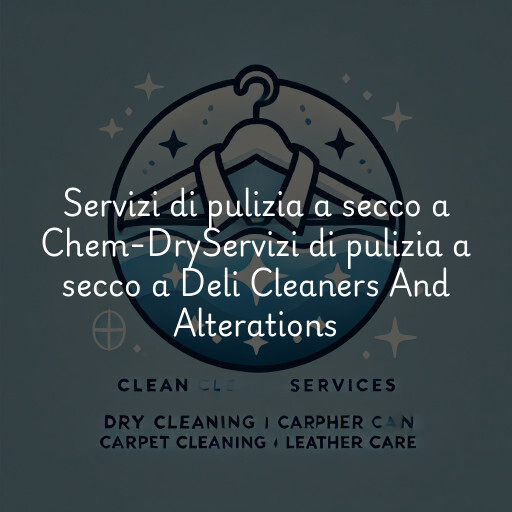 Servizi di pulizia a secco a