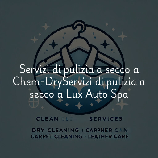 Servizi di pulizia a secco a